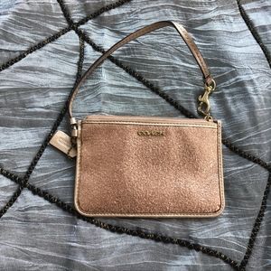 Coach wallet/ wristlet sparkly gold